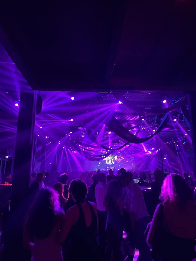 Students celebrating at a gala